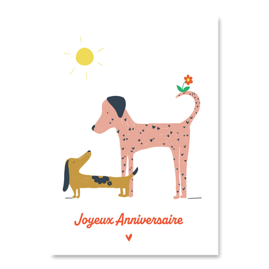 Carte Bon anniversaire illustrée