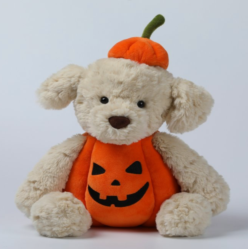 Peluche chien citrouille