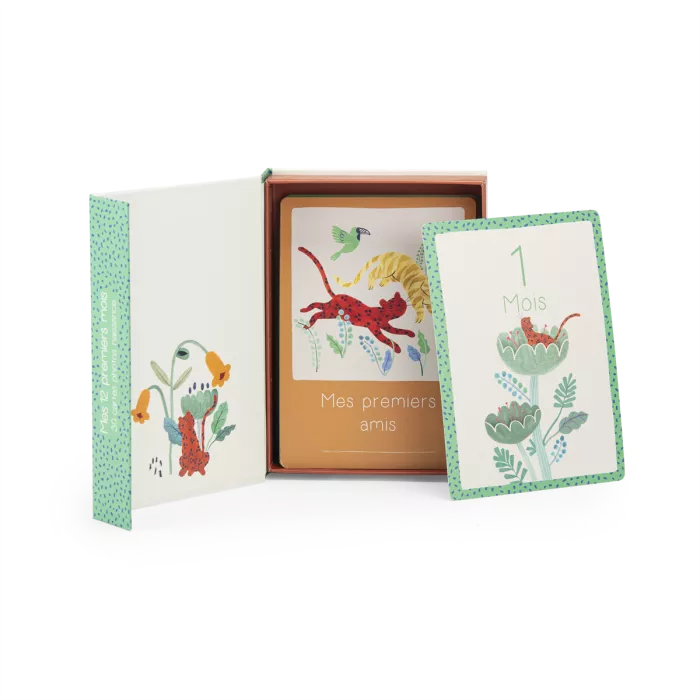 Cartes mes 12 premiers mois La forêt Mawa