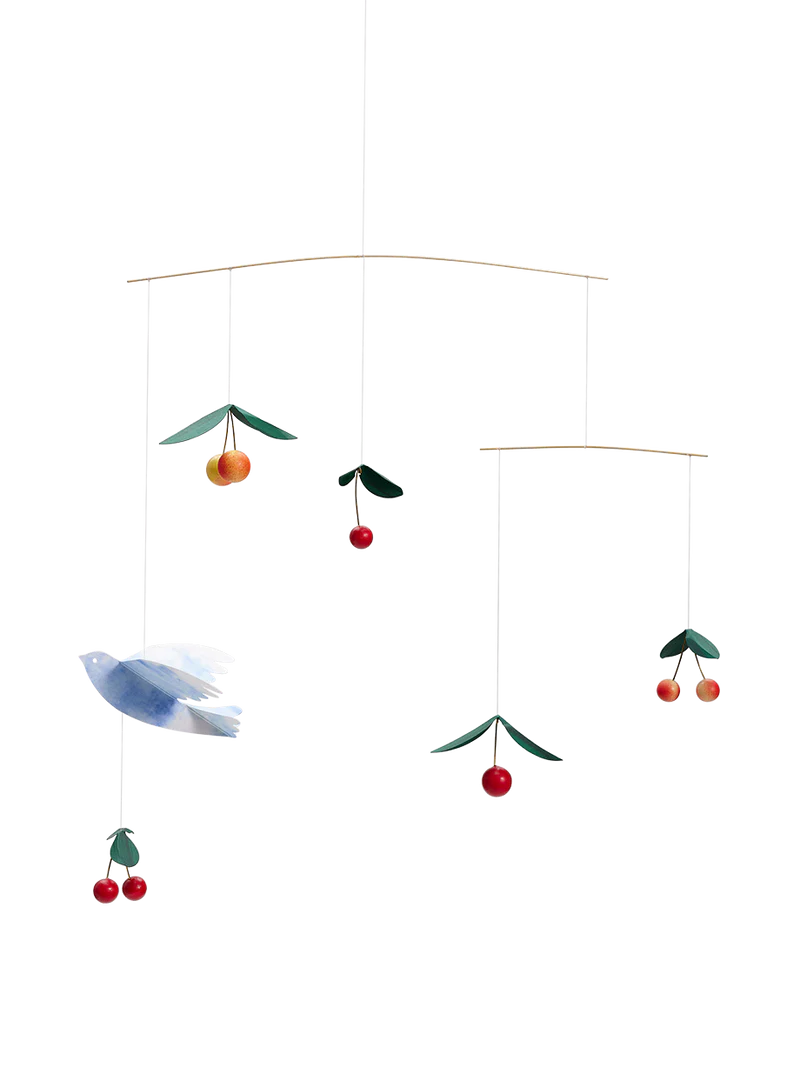 Mobile fabriqué à la main au Danemark - Cherry Bird