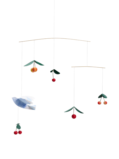 Mobile fabriqué à la main au Danemark - Cherry Bird