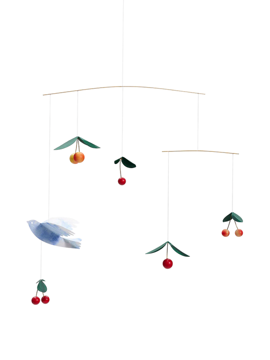 Mobile fabriqué à la main au Danemark - Cherry Bird