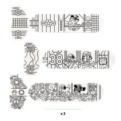 Kit DIY Avions à gonfler et colorier