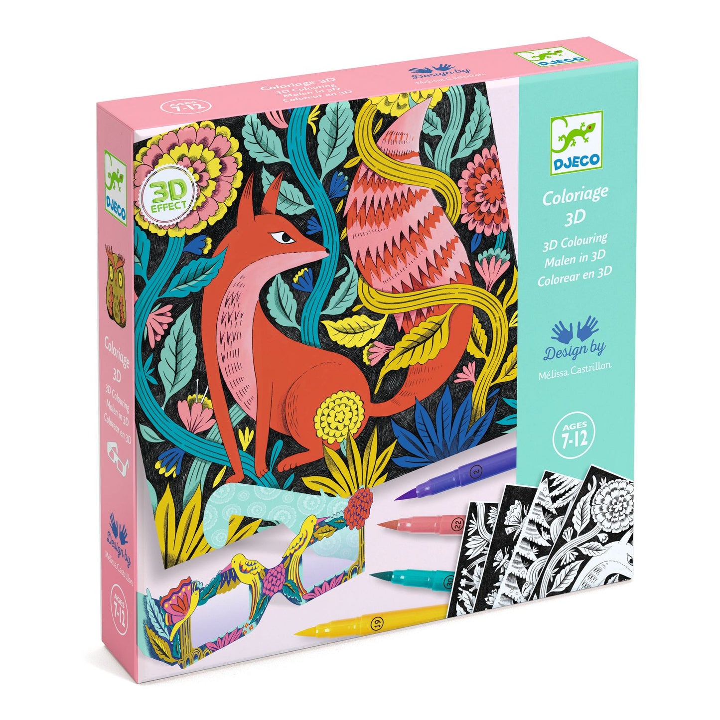 Coloriage 3D avec pinceaux - Forêt fantastique