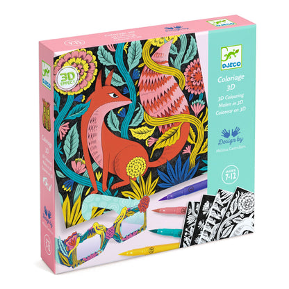 Coloriage 3D avec pinceaux - Forêt fantastique