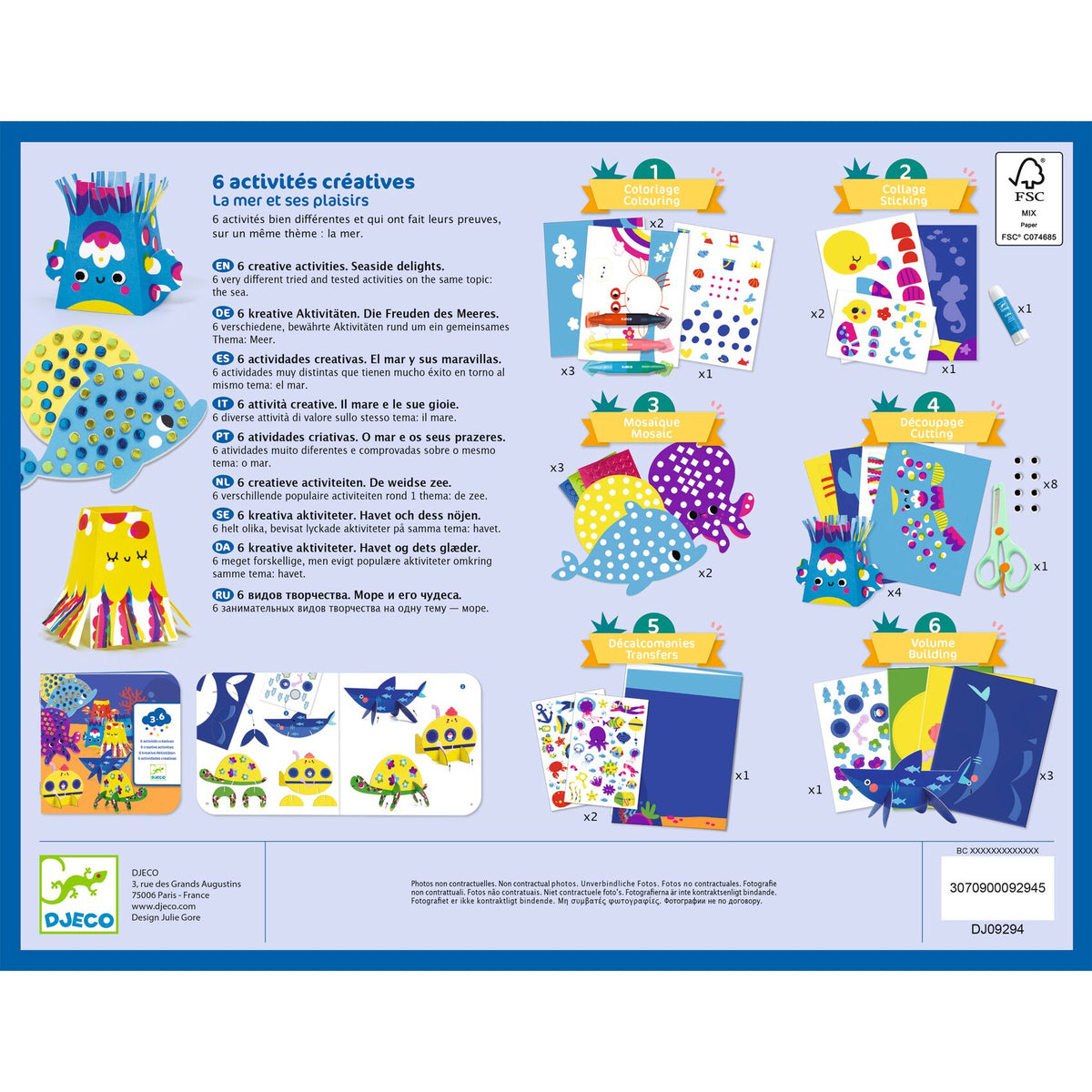 Coffret 6 activités créatives - 3-6 ans