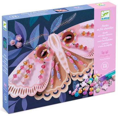 Coffret perles et fils chenilles - 5-8 ans