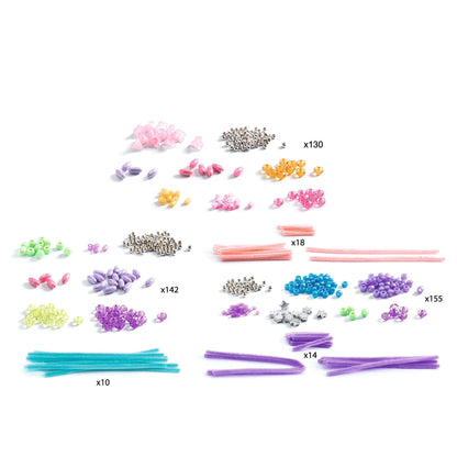 Coffret perles et fils chenilles - 5-8 ans