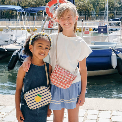 Sac citron et rayures