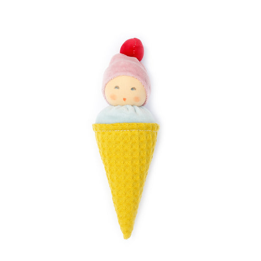 Doudou hochet cornet de glace
