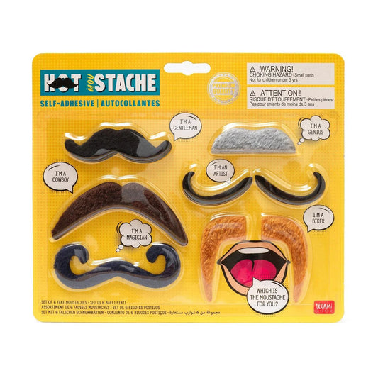 Set de 6 fausses moustaches
