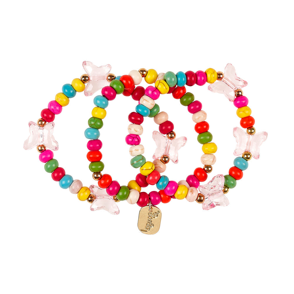 Bracelet Deva papillon rose