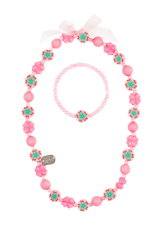 Set collier & bracelet Alise, rose