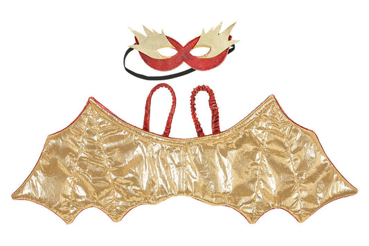 Ailes de dragon rouges et masque