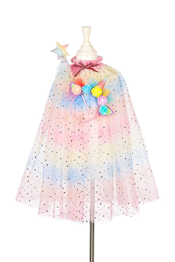 Set licorne cape + baguette + tiare