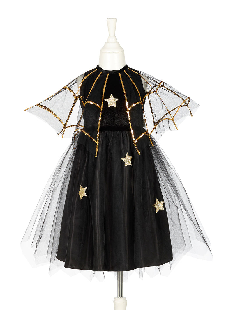 Déguisement Evilian, robe noire étoiles