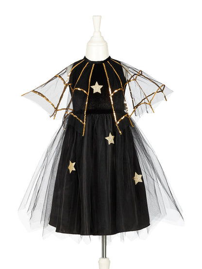 Déguisement Evilian, robe noire étoiles