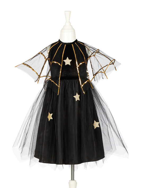 Déguisement Evilian, robe noire étoiles