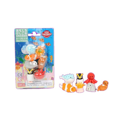 Set de gommes figurines kawaii