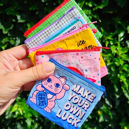 Porte-monnaie plat en plastique recyclé