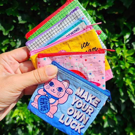 Porte-monnaie plat en plastique recyclé