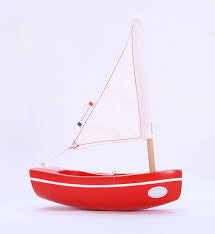 Bateau jouet en bois – Le bâchi – 17cm