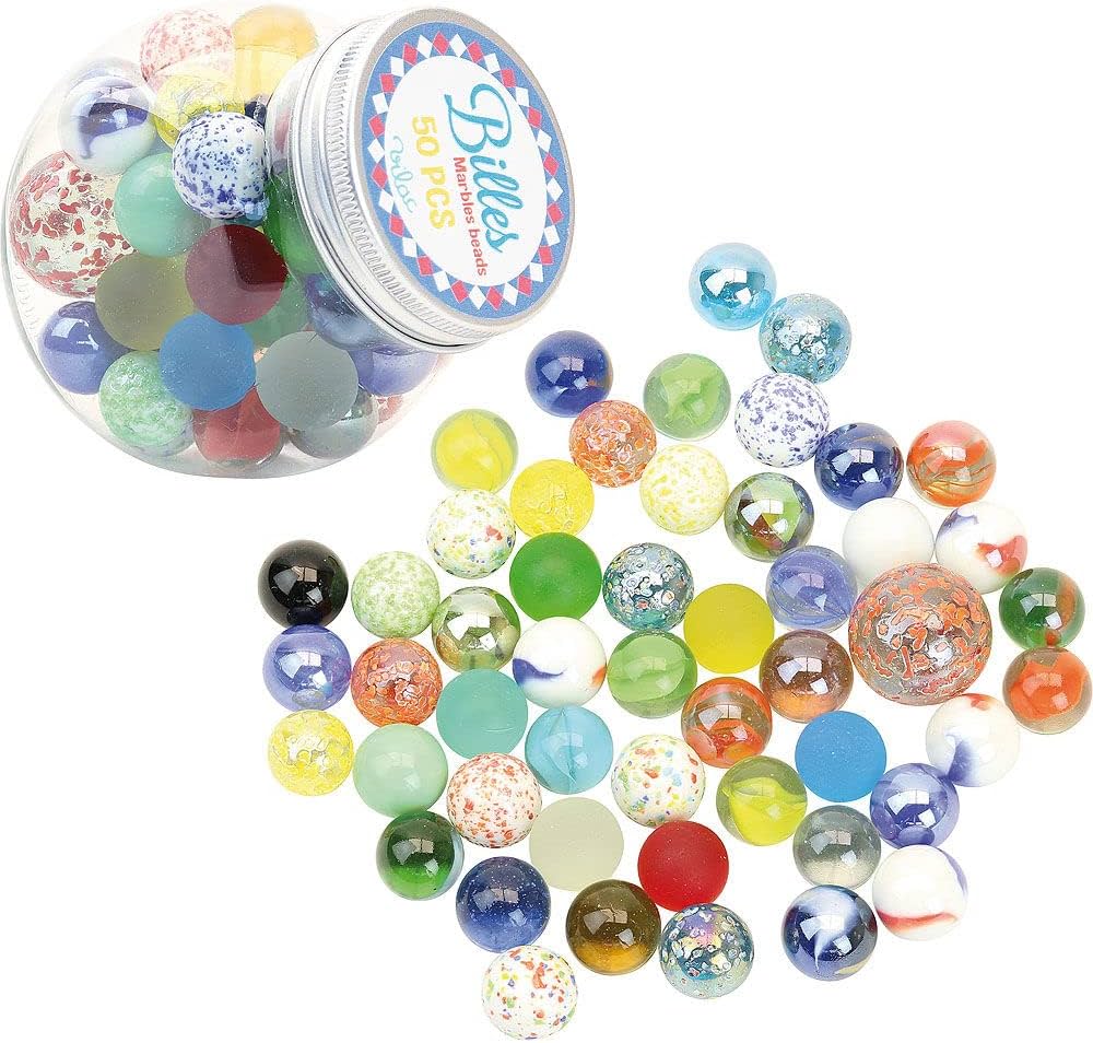 Bonbonnière de 50 billes assorties