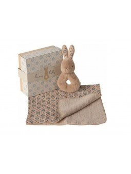 Coffret naissance Maileg - Hochet lapin et lange