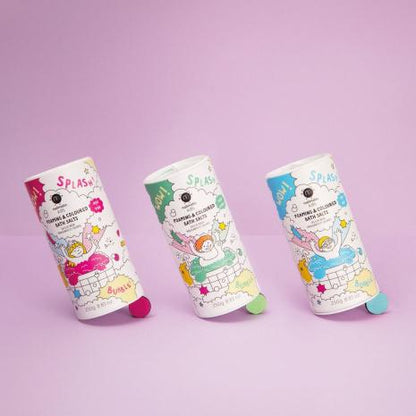 Sels de bain colorés et moussants
