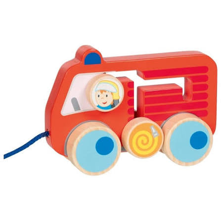 Camion à tirer en bois - Pompier 112