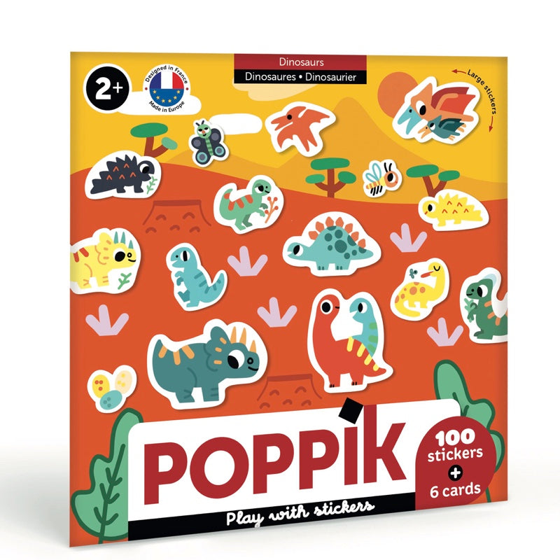 Mes 1ers 100 stickers + 6 cartes Dinosaures