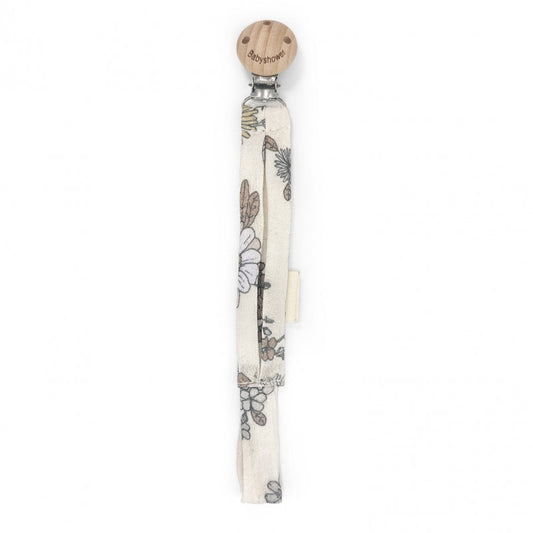 Attache tétine en tissu imprimé