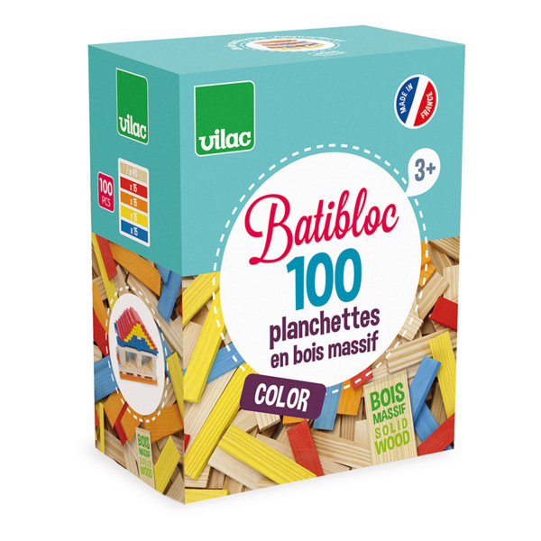 Batibloc Color 100 pl. bois massif