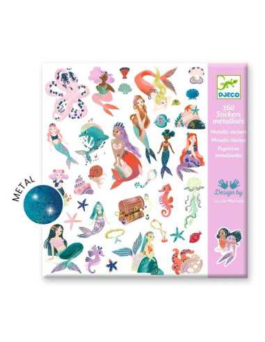 160 stickers métallisés