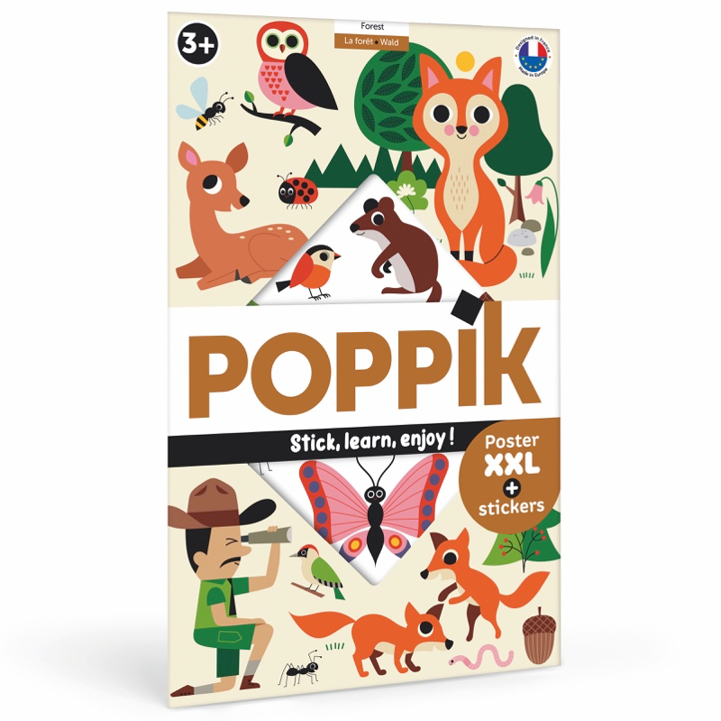 Poster géant + 60 stickers - La forêt
