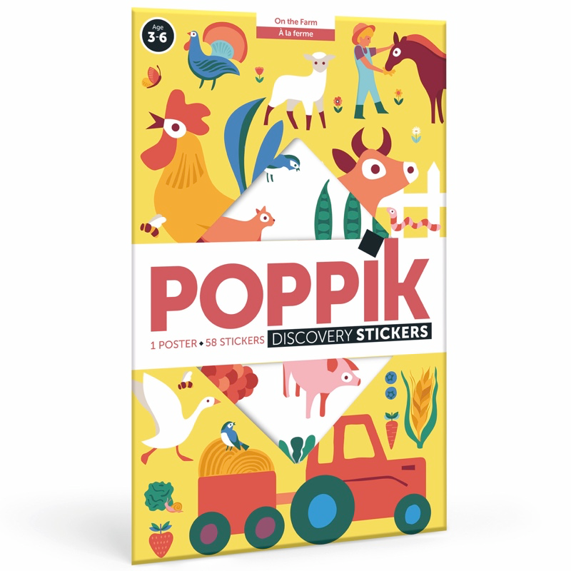 Poster géant et stickers - A la ferme