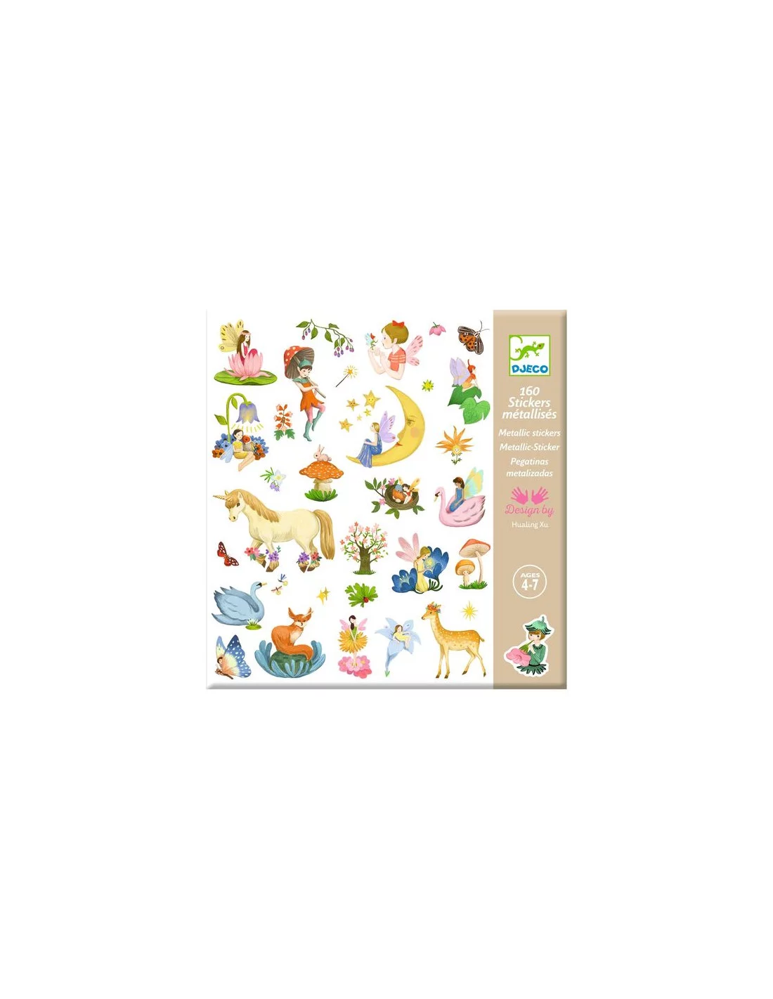 160 stickers métallisés