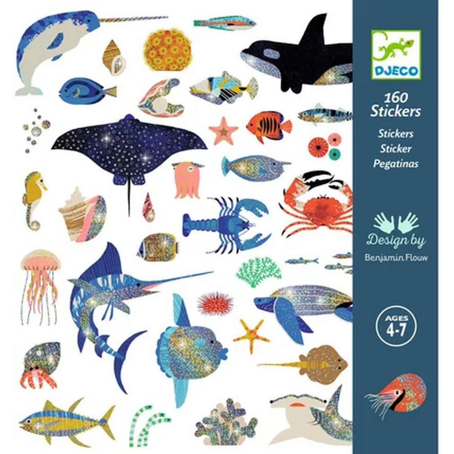 160 stickers métallisés