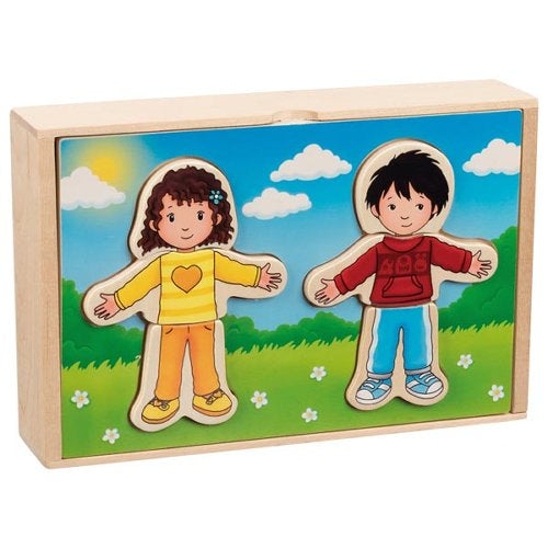 Puzzle à habiller garçon/fille - Coffret bois