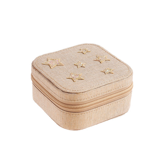 Boîte à bijoux carrée étoiles