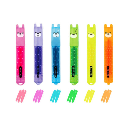 Set de 6 mini surligneurs - Teddy bear MOOD