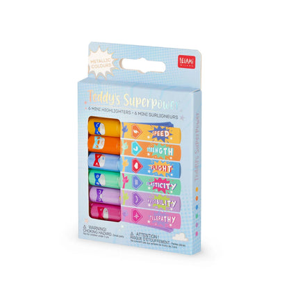Set de 6 mini surligneurs superpouvoirs