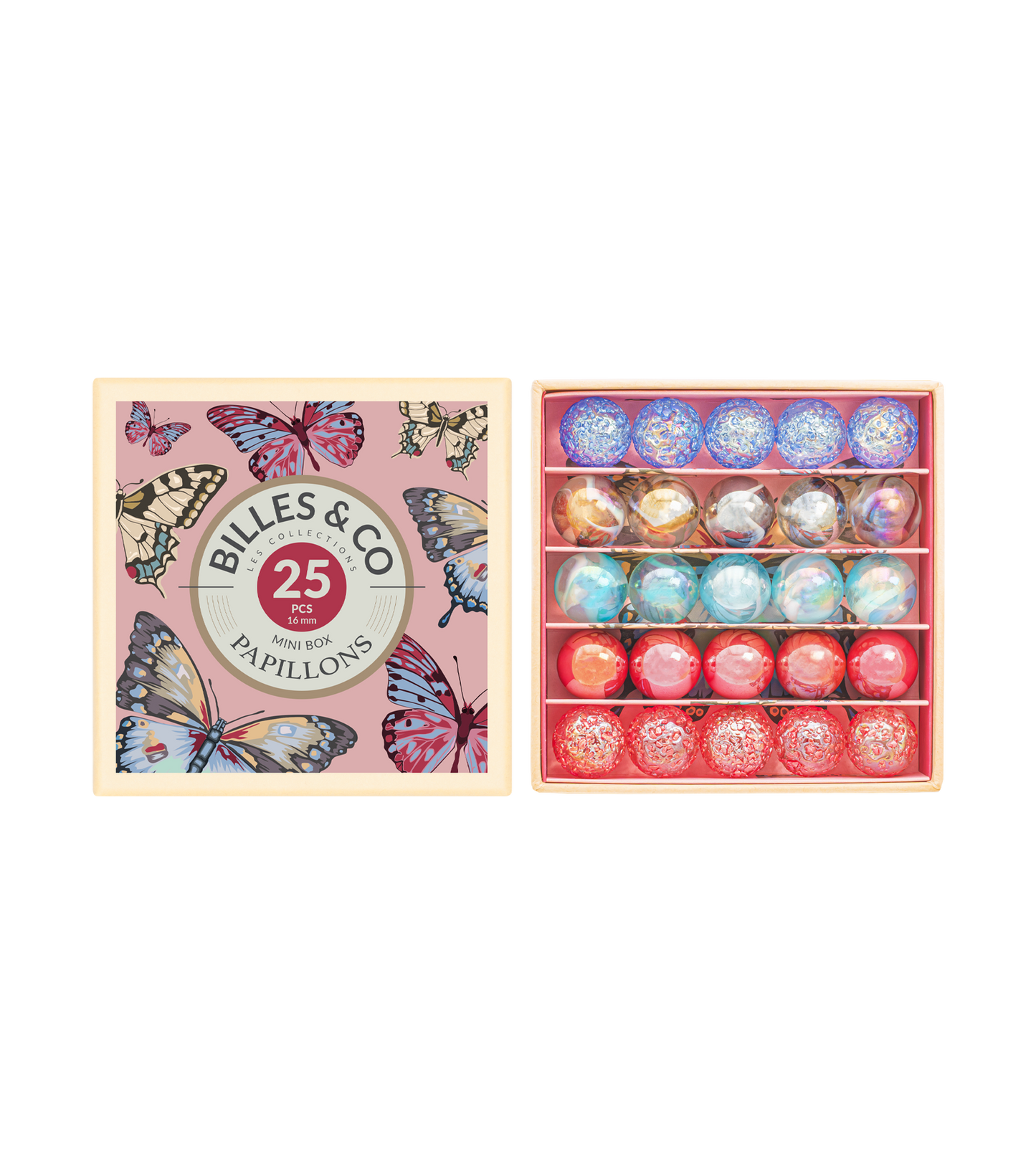 Coffret de billes - Papillons (anamorphique)
