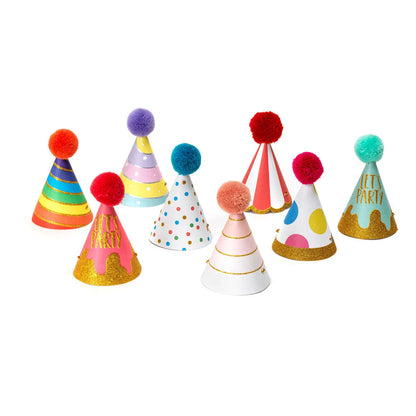 Set de 8 chapeaux festifs