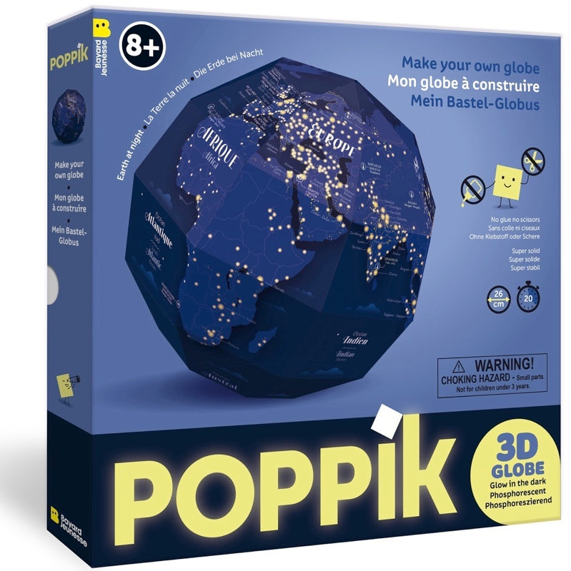 Globe phosphorescent à construire - La Terre la nuit