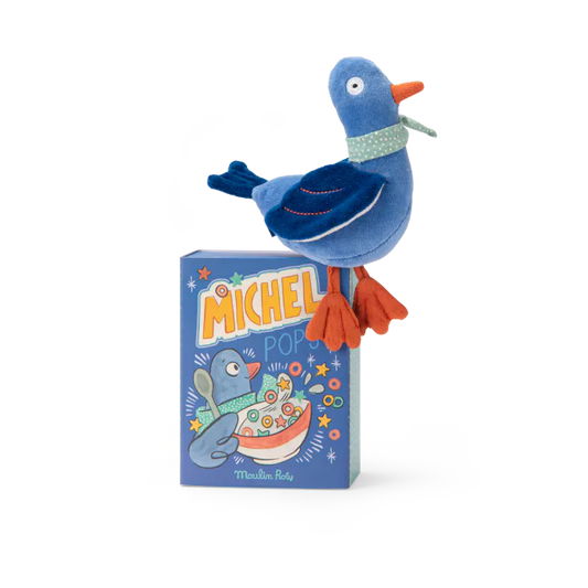 Poupée hochet pigeon Michel Puce & Pilou