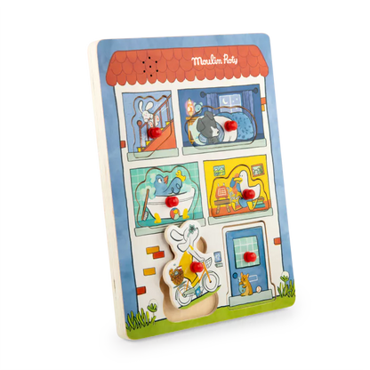 Puzzle sonore en bois Puce et Pilou