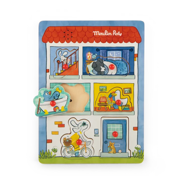 Puzzle sonore en bois Puce et Pilou