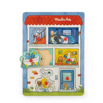 Puzzle sonore en bois Puce et Pilou