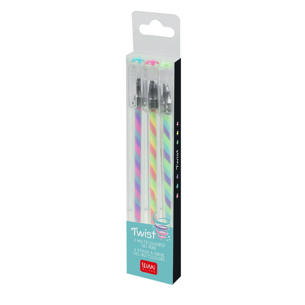 3 stylos à encre gel - multicolor